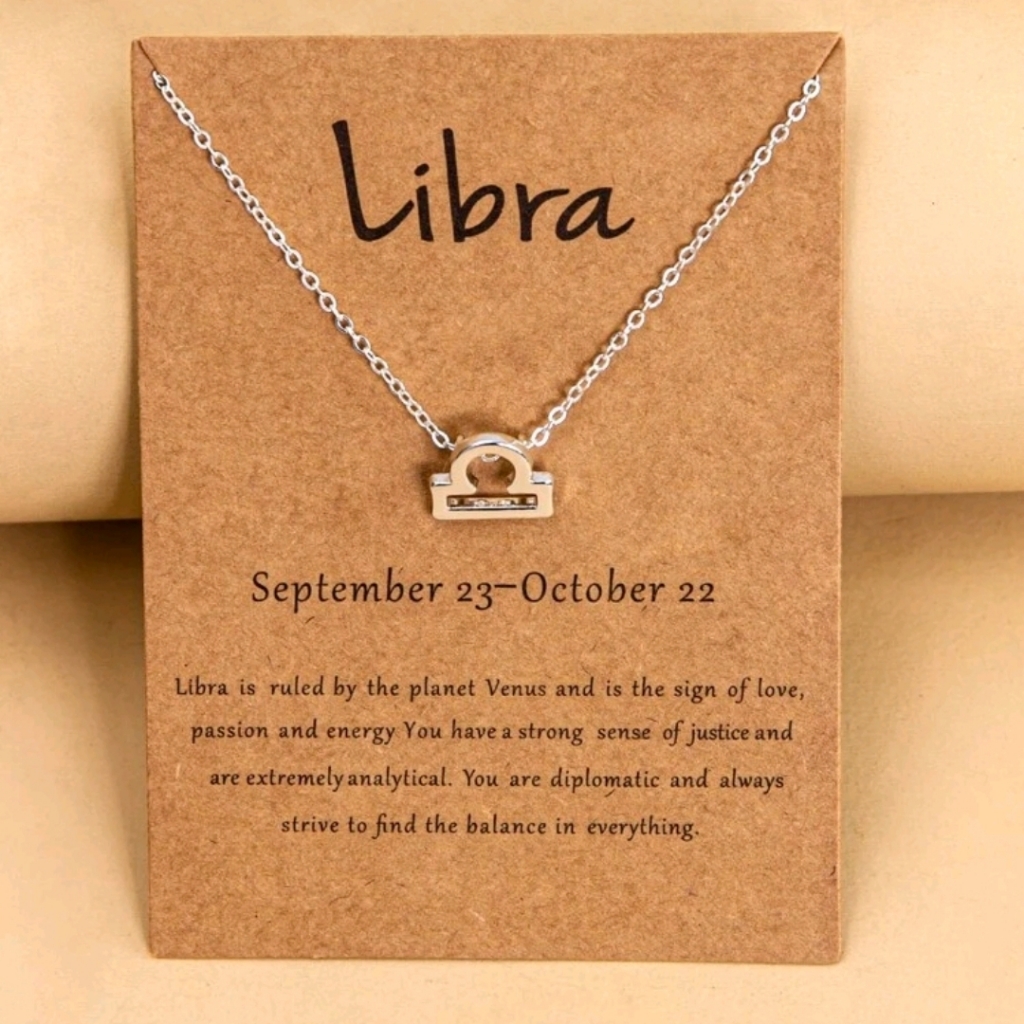 Libra Zodiac Charm Necklace 10$